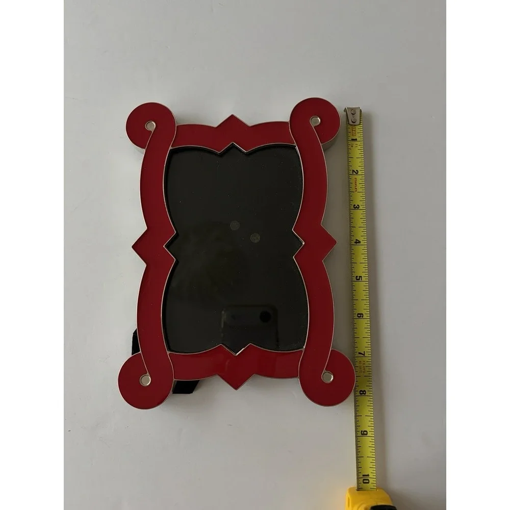 Jonathan Adler Hip Happy Home Red Enamel Picture Frame MCM Boho Retro